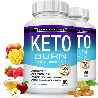 Keto Burn Pills Ketosis - 1200 Mg Ultra Advanced Natural Ketogenic Using Ketone Diet Support Energy Focus Men Women 60 Capsules-Shop