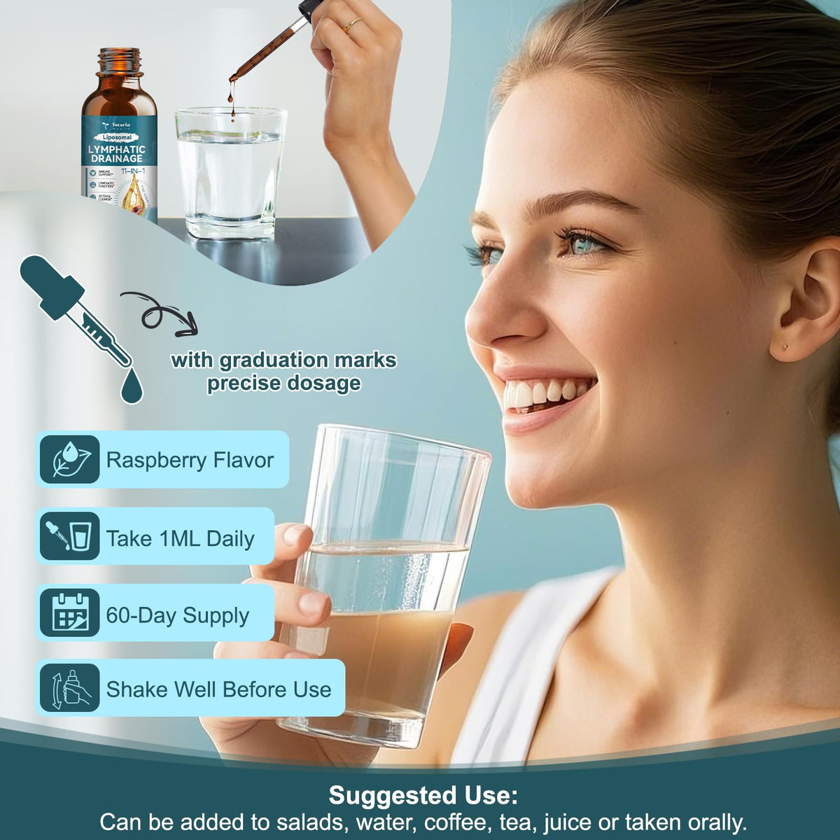 Liposomal Lymphatic Drainage Drops - 11 In 1 Organic Lymphatic Drainage Supplement with Burdock Root, Echinacea, Elderberry, Calendula, Cleavers Herb, Dandelion Supports Lymphatic Health 2 FL.OZ-Shop